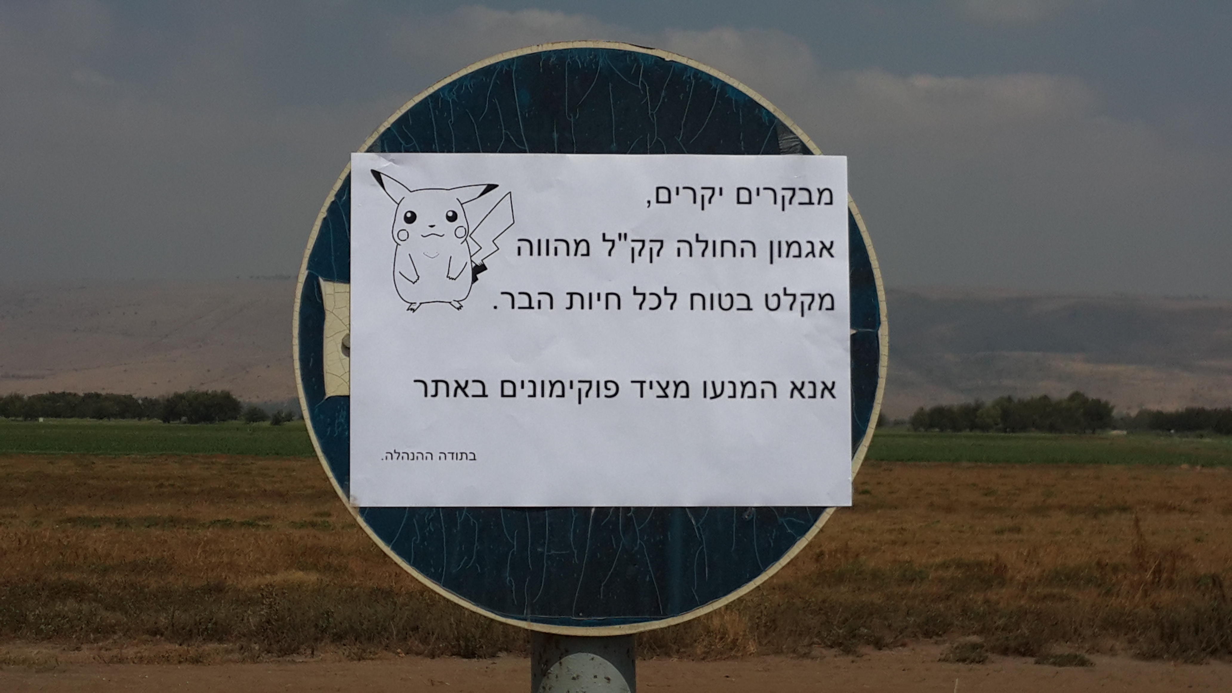 Дирекция заповедника ККЛ на озере Хула просит гостей не ловить покемонов 