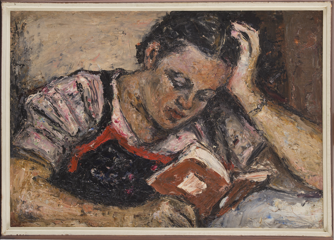 1_Менахем Шеми Жена художника, читающая книгу, 1928-1937. Из коллекции Художественного музея Хайфы. Фото работы Стас Кролов