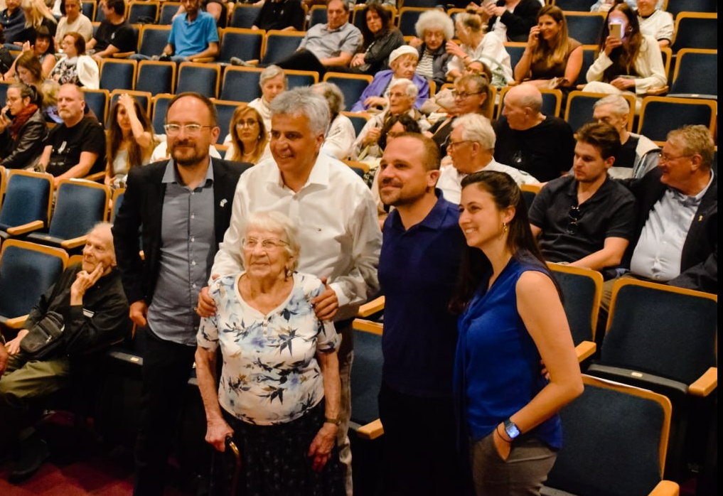 На мировой премьере фильма «Мисс пережившая Холокост» в Хайфе.