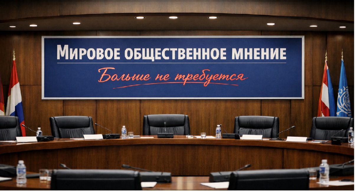 пустой зал заседаний ООН и кризис международных организаций