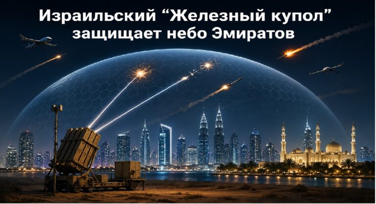 Израильская система «Железный купол» отражает ракеты и дроны над небом Эмиратов