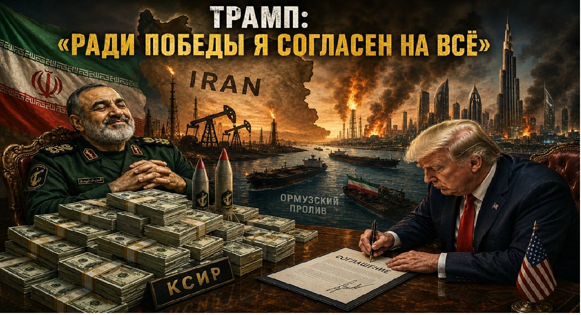 Трамп подписывает соглашение с Ираном на фоне Ормузского пролива, нефтяной инфраструктуры и представителя КСИР, держащего пачки денег