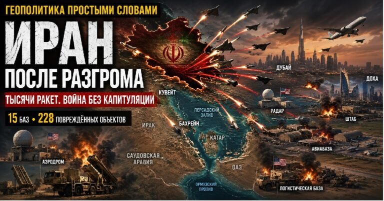 Иран после военного разгрома и фактической блокады Ормузского пролива на фоне ракетных ударов по американским базам в Персидском заливе