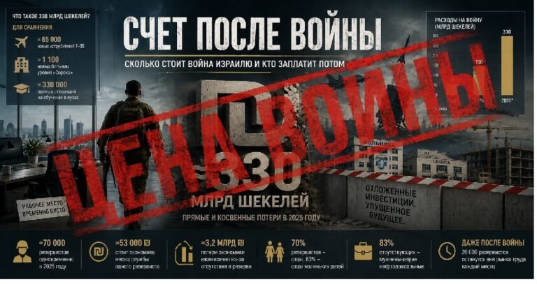 Цена израильских войн — военные расходы, потери экономики и долгосрочные последствия для бюджета Израиля